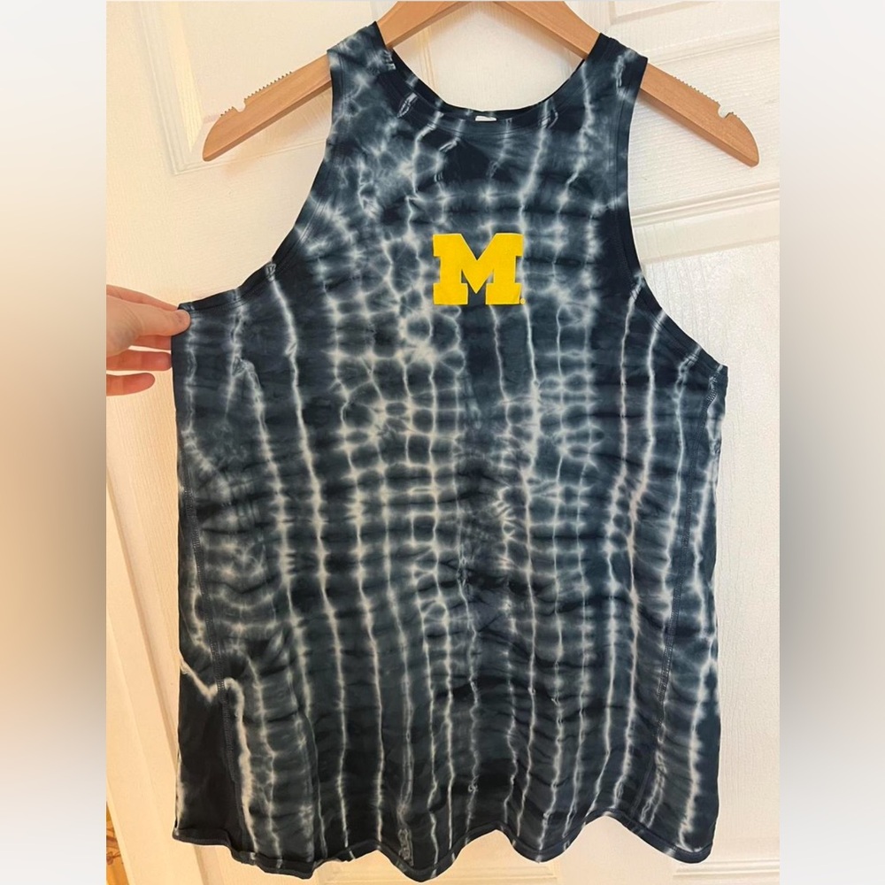 Lululemon University of Michigan Tie-Dye Tank • Size 8 • 100% Pima Cotton
